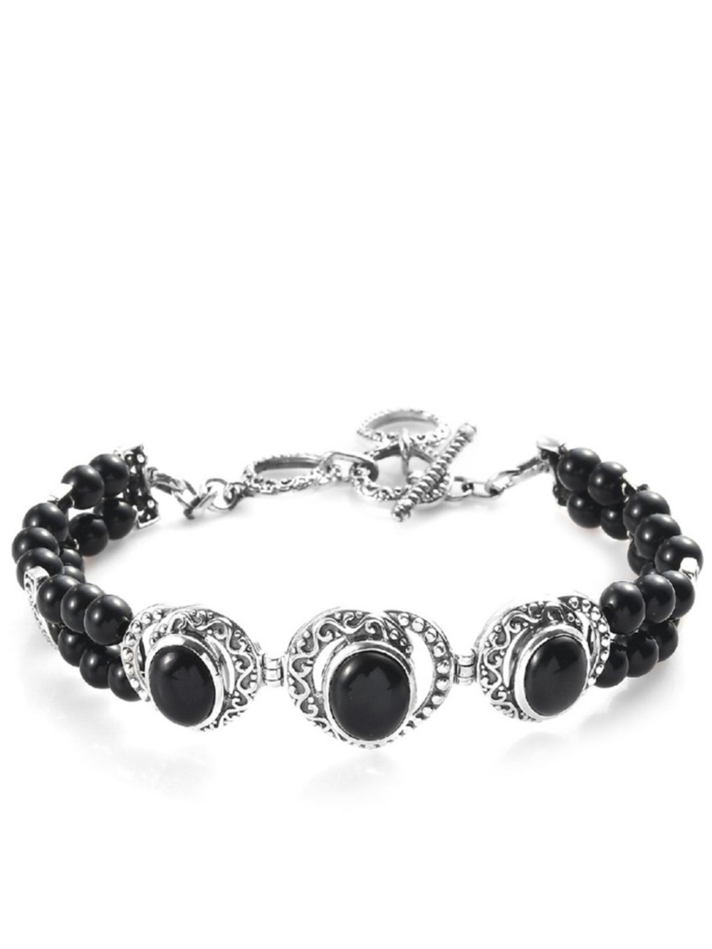California Black Jade Line Bracelet